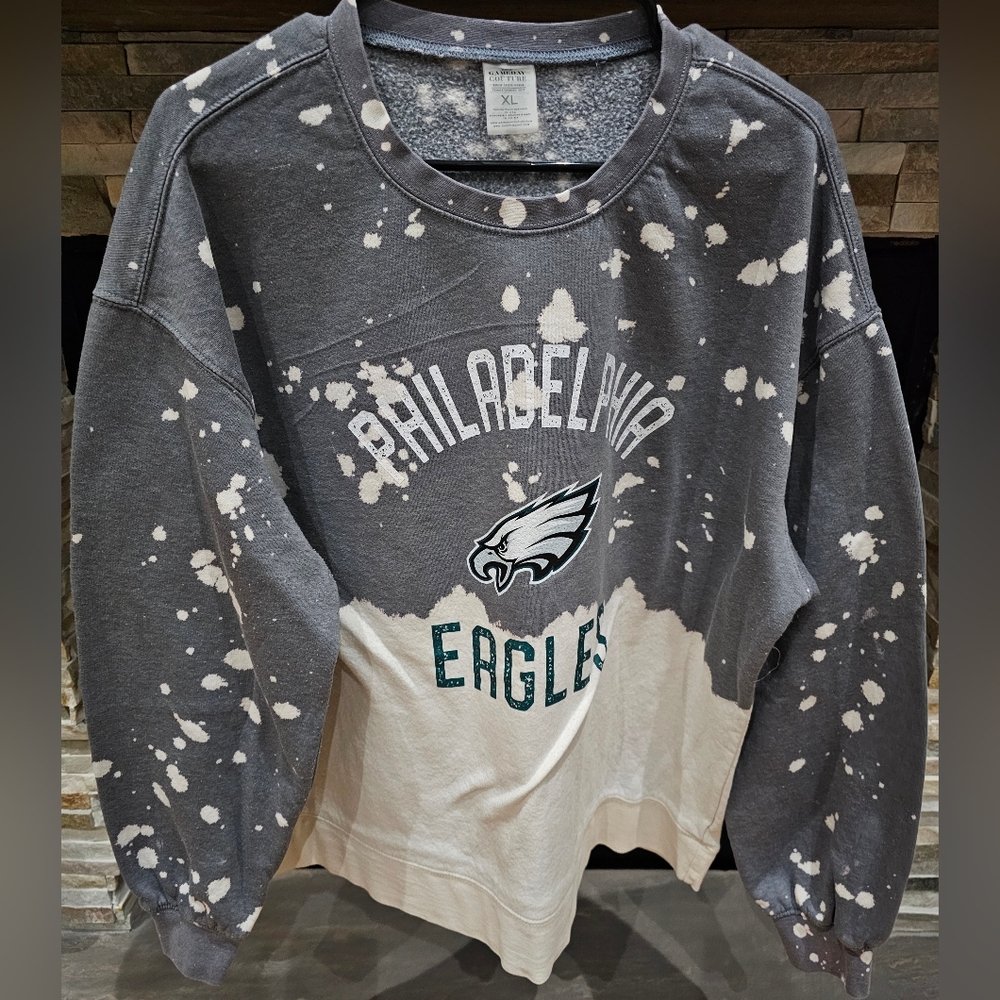 Gameday Couture Philadelphia Eagles Women's Gray and White Sweatershirt XL